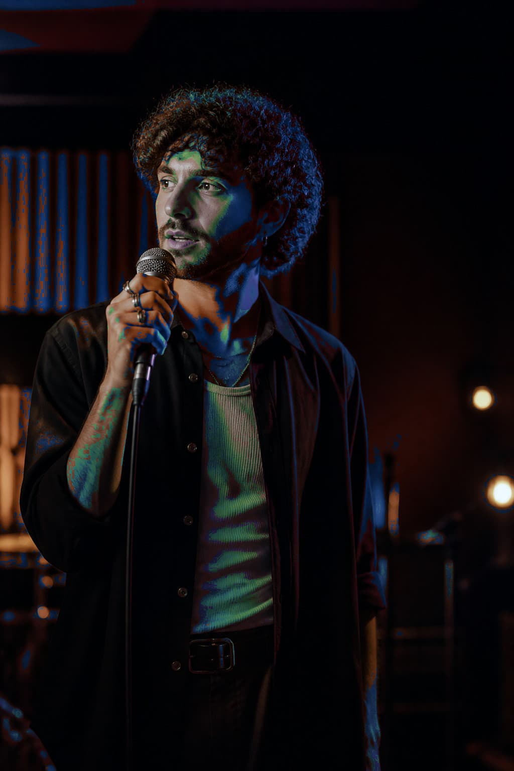 Artist performing on stage